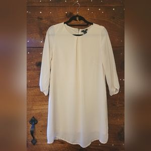 H&M Ivory Cream Shift Dress Size 6